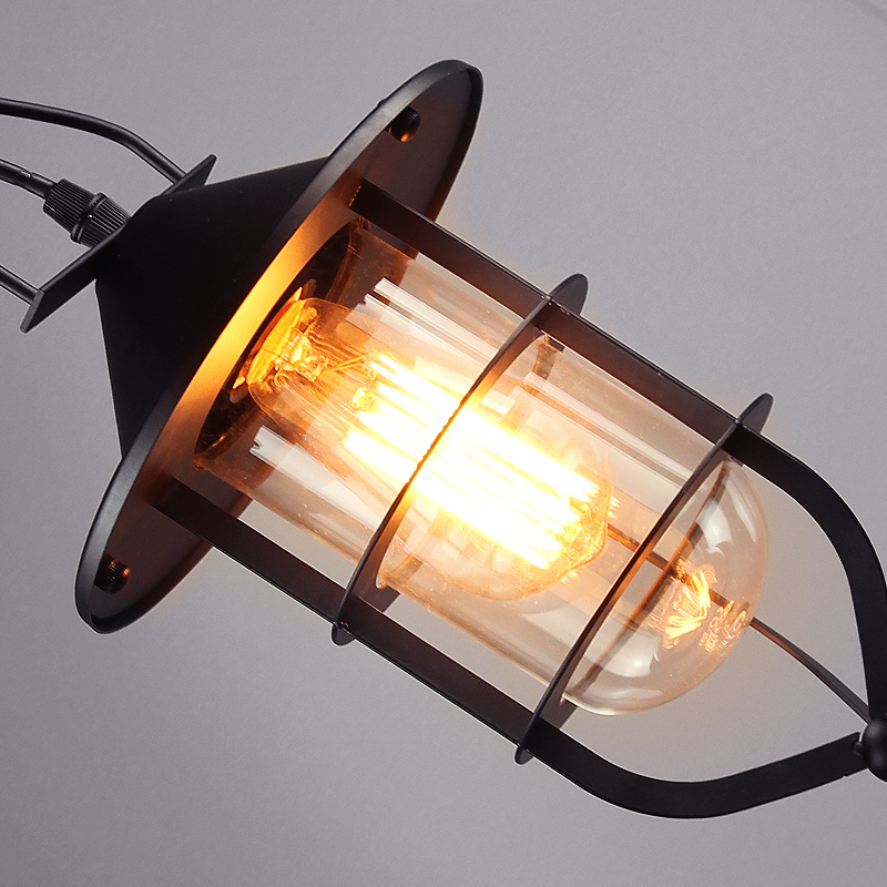 loft tungsten boat glass hanging lamp vintage edison lamp cafe bar pendant lamp