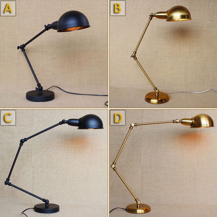 loft vintage industrial metal edison table lights retro led adjustable desk lamps for bedroom bedside reading room cafe bar hall