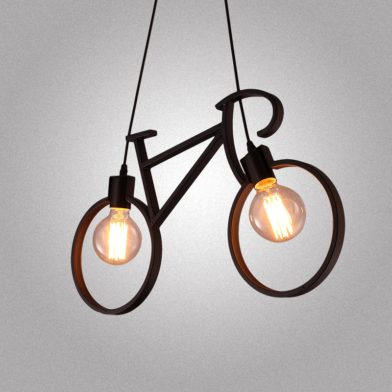 loft vintage simple restaurant bar clothing store meal bicycle wrought iron droplight