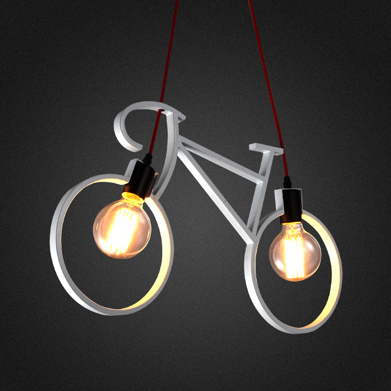 loft vintage simple restaurant bar clothing store meal bicycle wrought iron droplight