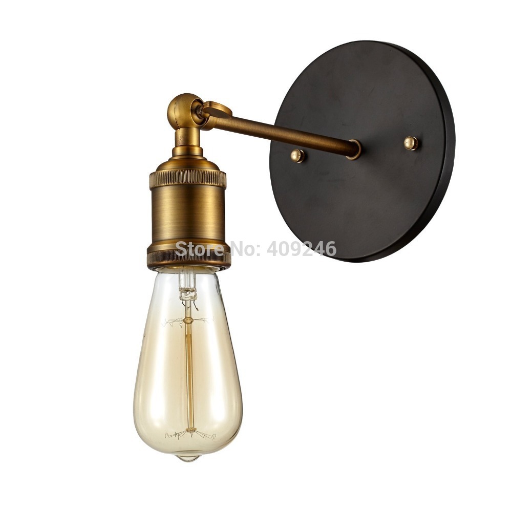 loft vintage style industrial edison wall mirror lamp light e27 holder retro cafe bar coffee shop club aisle hall