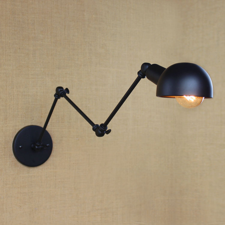 long arm 3 parts iron wall light cafe aisle hall project lamp bedroom cafe