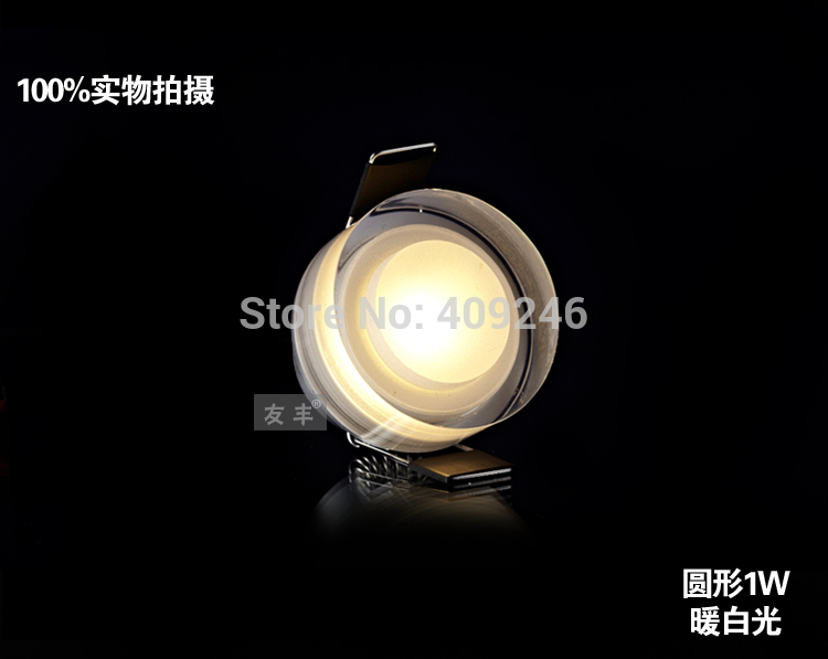 mini 1x1w led bulb ceiling lamp down round acrylics led light fixture with transformer recessed jewellery lamp ac85~265v