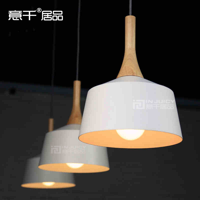 modern e27 aluminum led pendant lamp lights fixtures wood dining room bar cafe shop store club bedroom pendant lighting decor