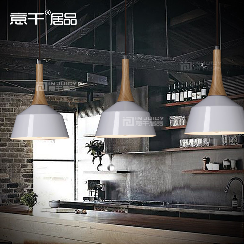 modern e27 aluminum led pendant lamp lights fixtures wood dining room bar cafe shop store club bedroom pendant lighting decor