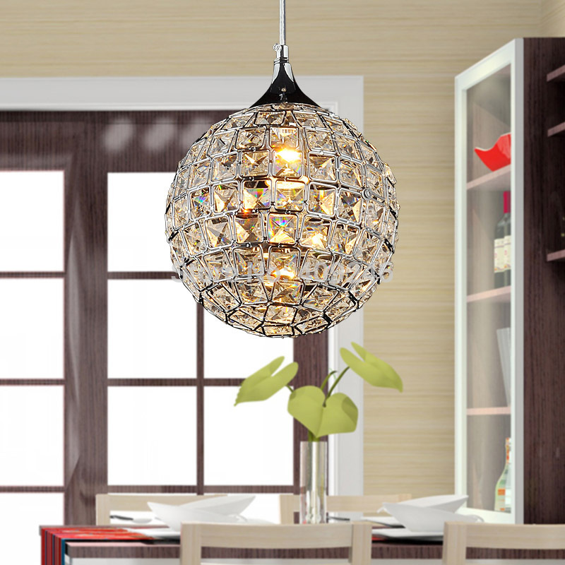 modern k9 crystal ball droplight art bar el crystal luxury decorative lighting