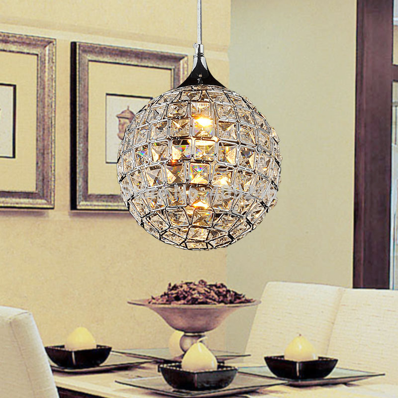 modern k9 crystal ball droplight art bar el crystal luxury decorative lighting