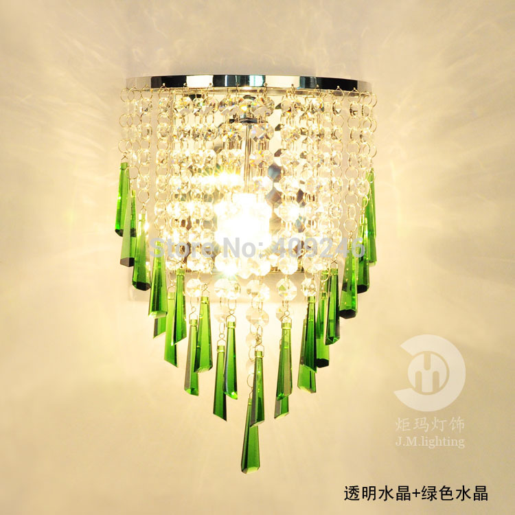 modern luxurious decorative lamp k9 crystal wall lamp use e14