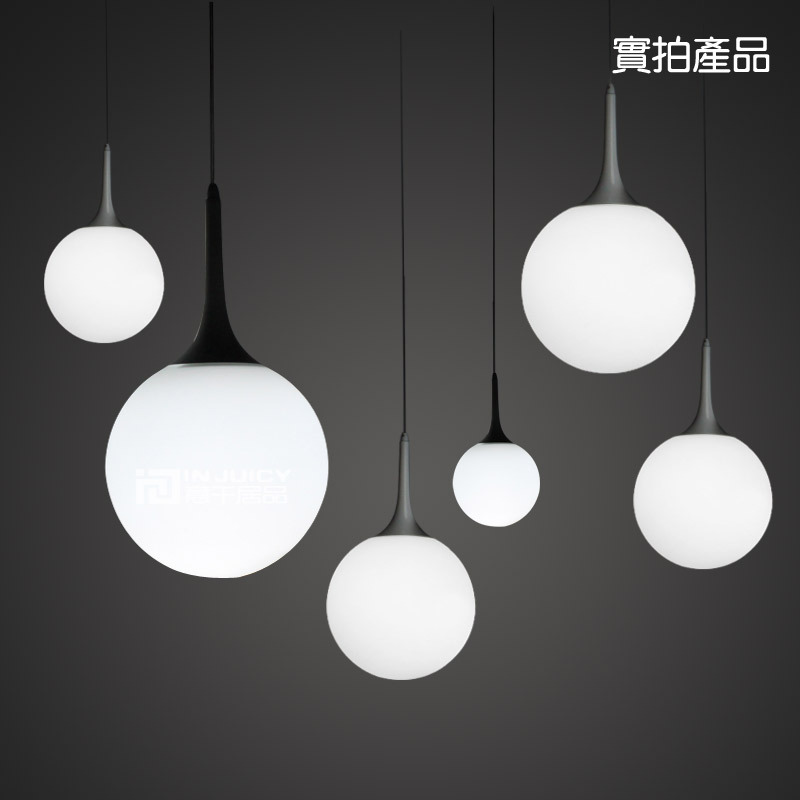 modern milk white glass ball bar pendant lamp sitting room art restaurant study stairs cafe coffee shop dining room