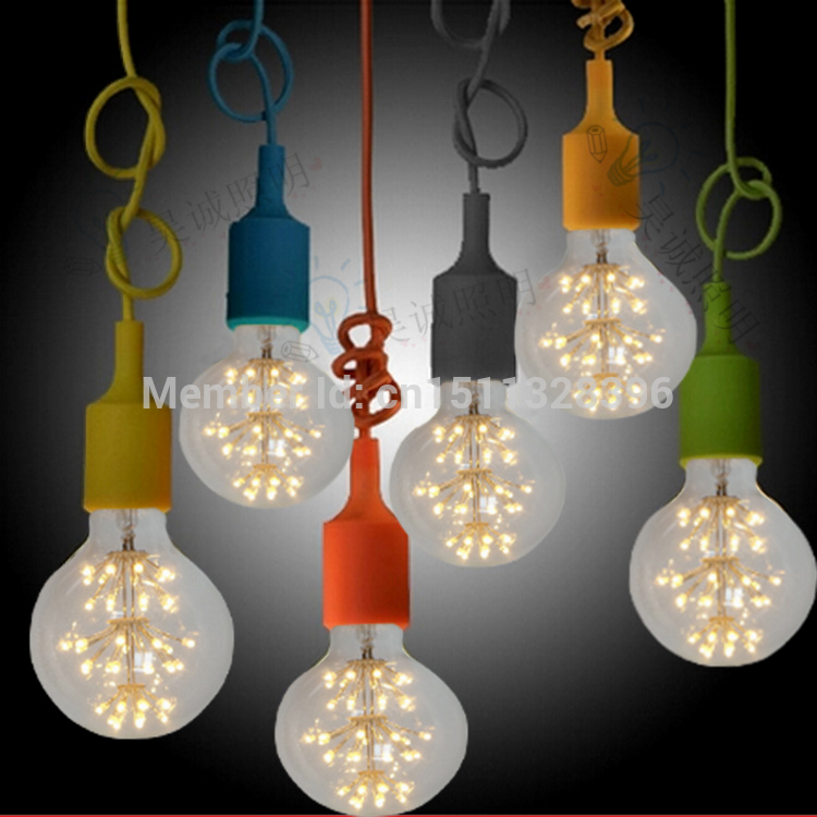 modern silicone edison pendant hanging lights lamp fixtures for cafe bar store hall club shop restaurant art droplight decor