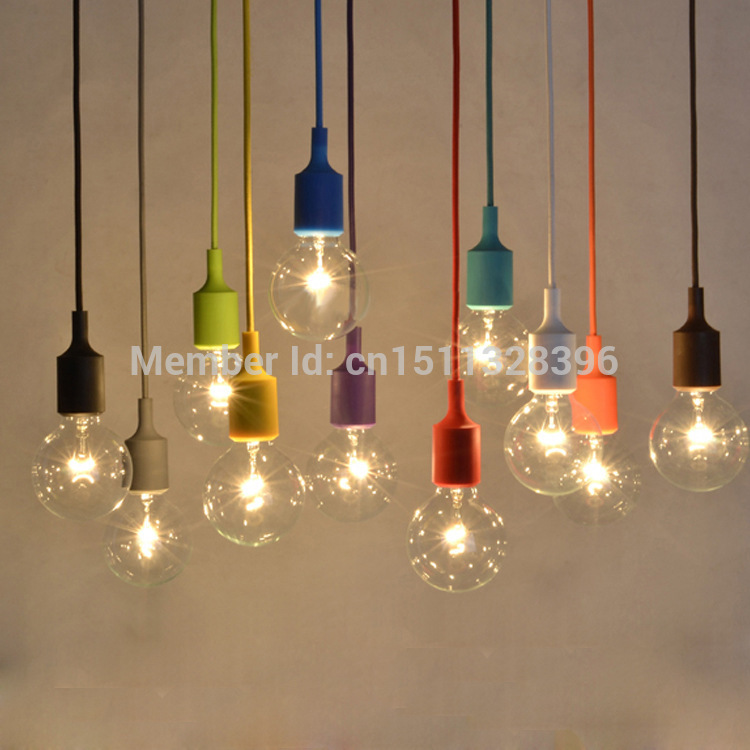 modern silicone edison pendant hanging lights lamp fixtures for cafe bar store hall club shop restaurant art droplight decor