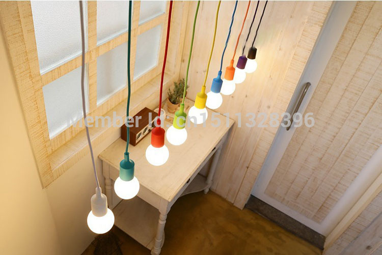 modern silicone edison pendant hanging lights lamp fixtures for cafe bar store hall club shop restaurant art droplight decor