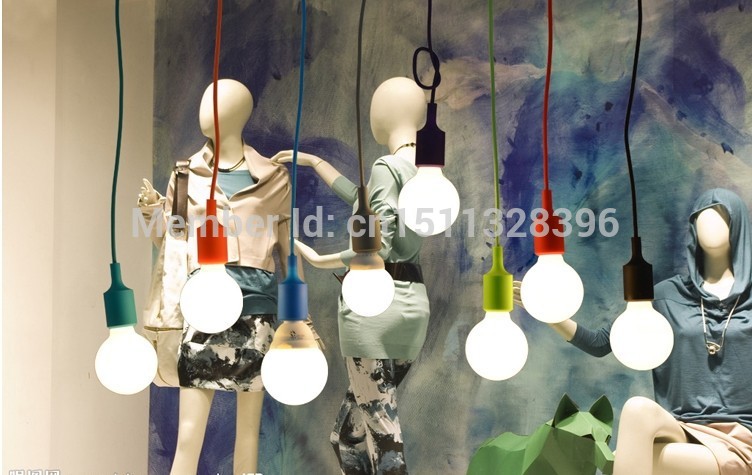 modern silicone edison pendant hanging lights lamp fixtures for cafe bar store hall club shop restaurant art droplight decor