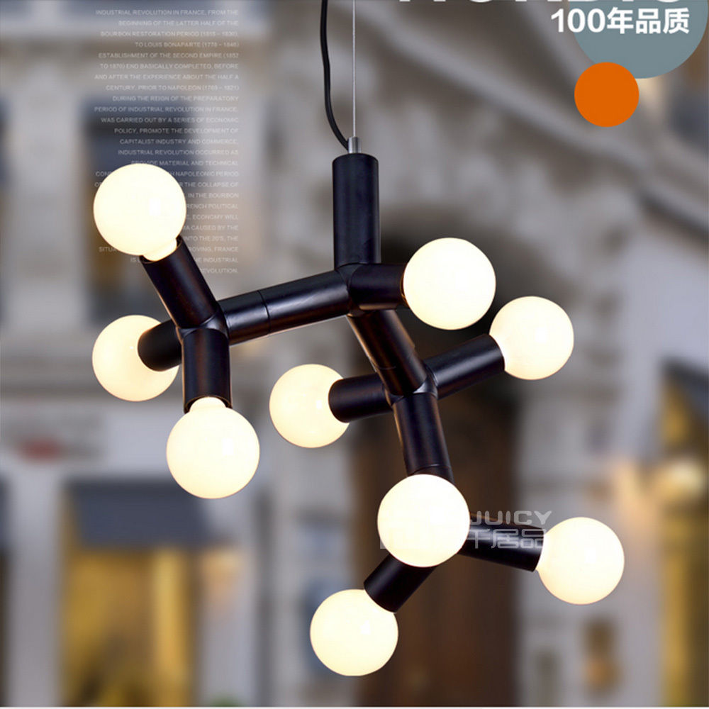 nordic modern dna molecular ceiling chandelier pendant lamp droplight cafe bar restaurant bedroom live room