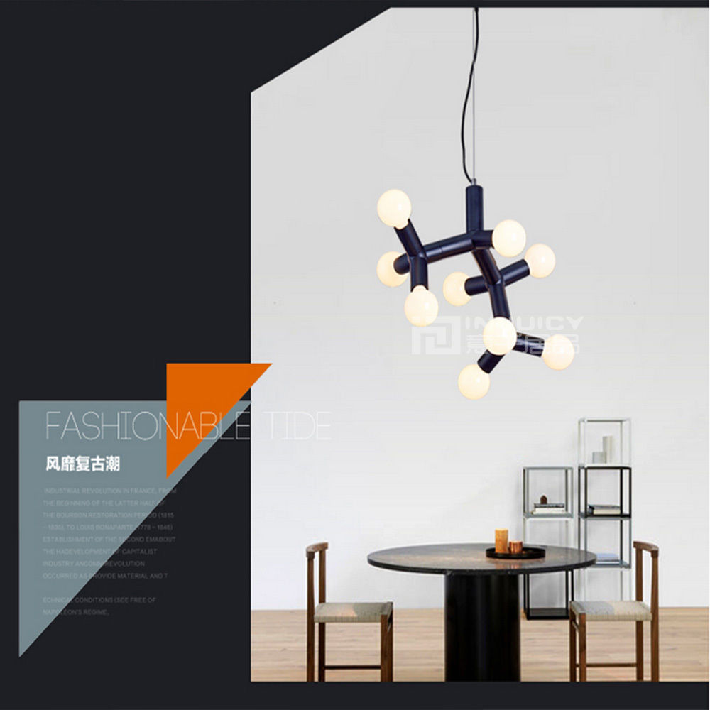 nordic modern dna molecular ceiling chandelier pendant lamp droplight cafe bar restaurant bedroom live room