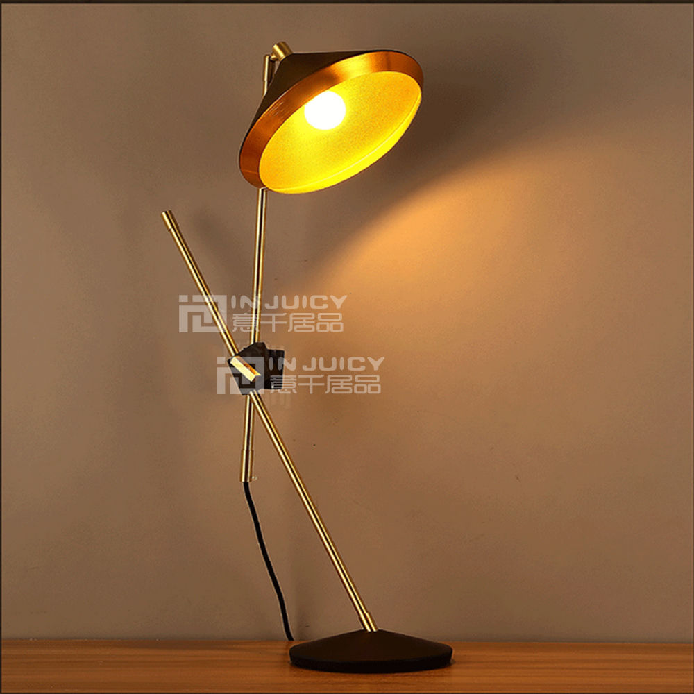 retro e27 led iron bedroom adjustable eyesafe table desk lamp light coffee shop decor black/white