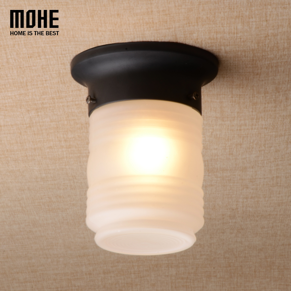 simple cloakroom round led milk white glass ceiling light corridor balcony porch ceiling lamp