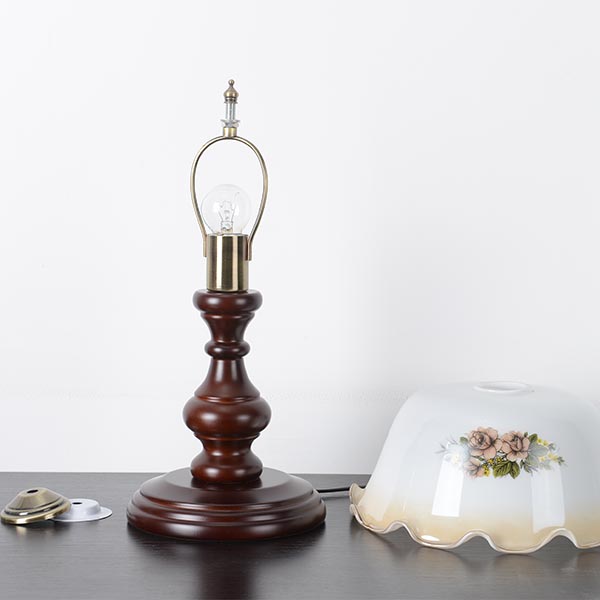 vintage classical solid wood dimmer table lamp american bedroom study reading lamp for bedroom bedside cafe bar club coffee shop