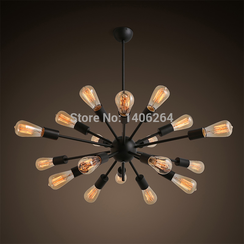 vintage e27 industrial fixture retro pendant light ceiling lamp chandelier 18 light painted finish without bulb