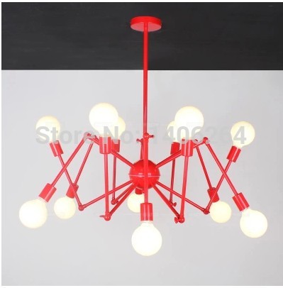 vintage nordic e27 industrial fixture retro pendant light ceiling lamp chandelier 8 light cafe bar hanging light restaurant