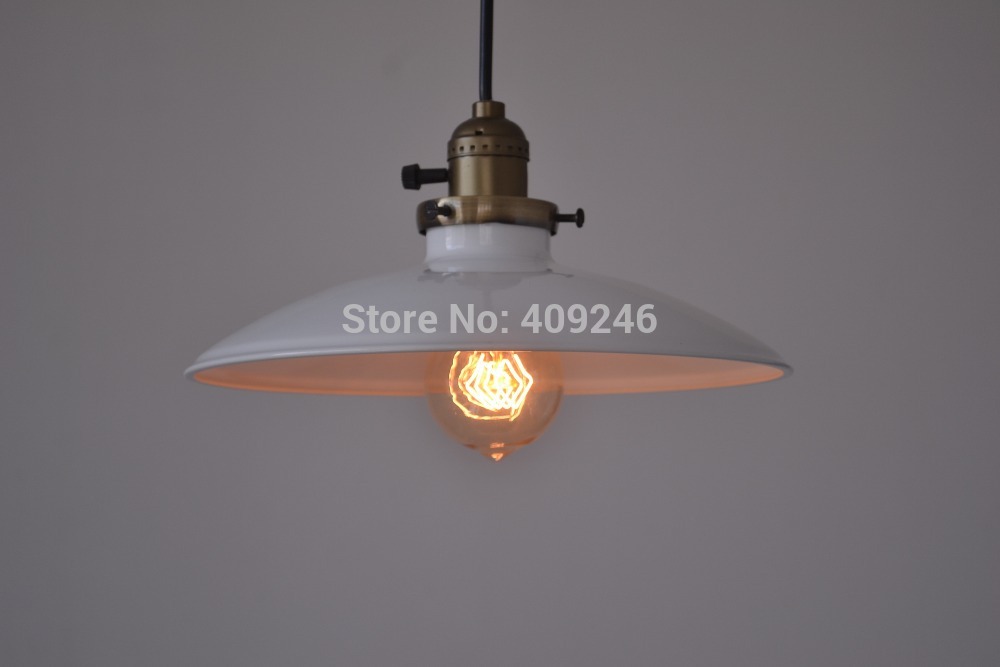 white 26cm loft american stytle vintage ceiling droplight pendant loft light e27 edison for bar cafe dinning room coffee shop