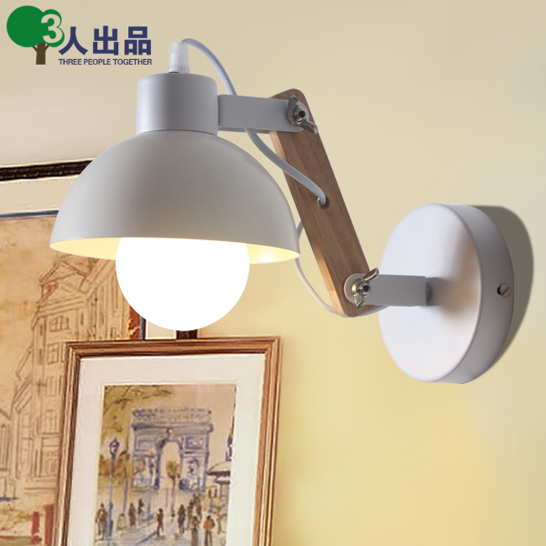 wood fold adjust loft wall light dining room aisle bedroom hall lamp bed