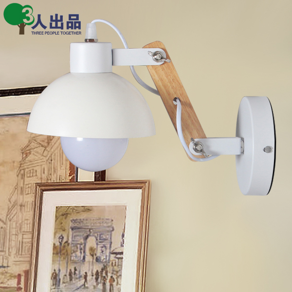 wood fold adjust loft wall light dining room aisle bedroom hall lamp bed