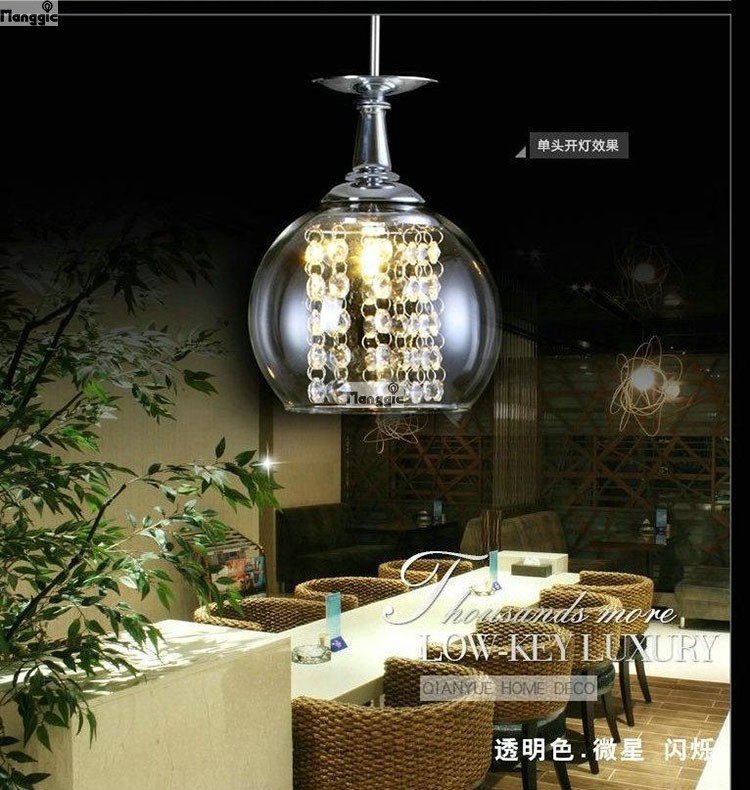 1 light luxury crystal pendant lamp with 110v-220v g9 1*40w