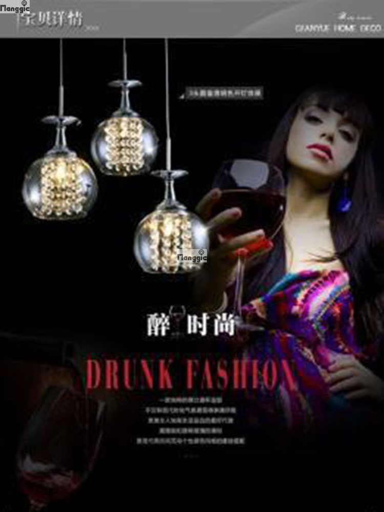 1 light luxury crystal pendant lamp with 110v-220v g9 1*40w