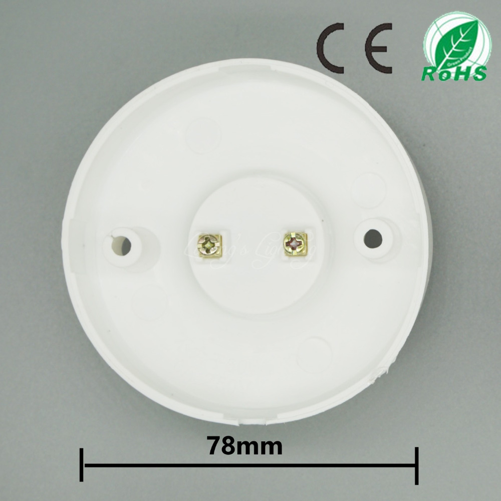 10pcs/lot e27 lamp base screw round white flame retardant pbt lamp holder wall fitting socket led bulb lamp aging test bracket