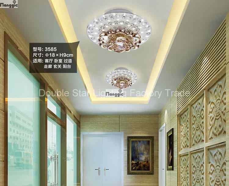 1pcs modern led crystal aisle lights entrance corridor lights crystal ceiling lights living room bedroom balcony foyer lighting