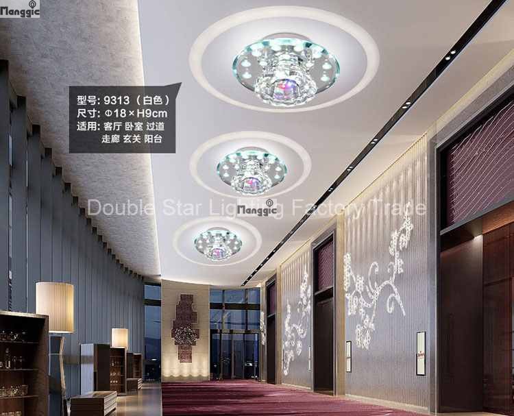 1pcs modern led crystal aisle lights entrance corridor lights crystal ceiling lights living room bedroom balcony foyer lighting