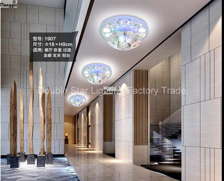 1pcs modern led crystal aisle lights entrance corridor lights crystal ceiling lights living room bedroom balcony foyer lighting