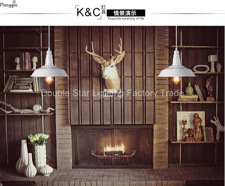 1pcs new arrival retro loft lid pendant lamp american country style bar restaurant light iron lighting 5 colors