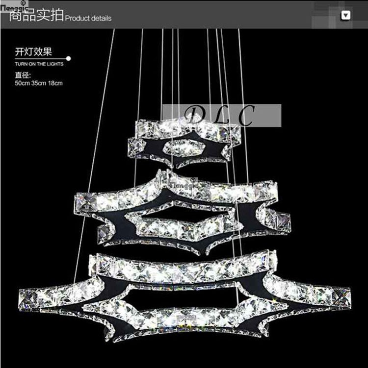 2015 diamond ring led crystal chandelier light modern led lighting circles lamp guarantee fast and