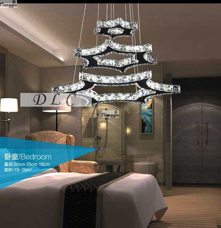 2015 diamond ring led crystal chandelier light modern led lighting circles lamp guarantee fast and