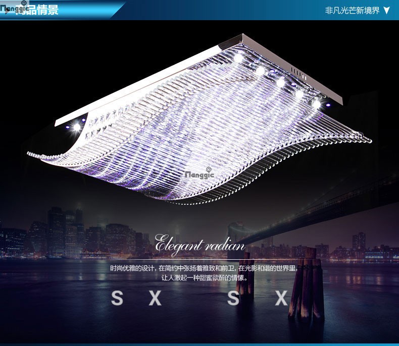 2015 favorable crystal ceiling light 85-265v 20w led ceiling lamp living dining room bedroom el lighting