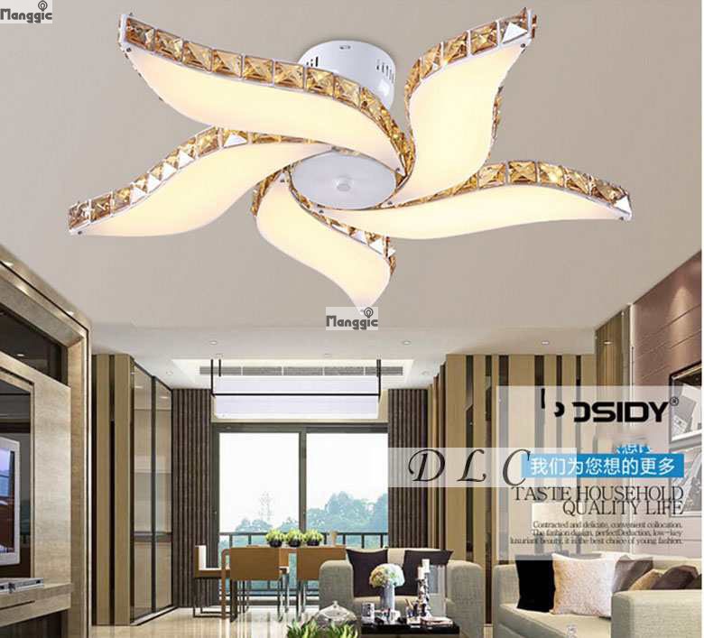 2015 led crystal light modern crystal ceiling bedroom living room home crystal ceiling lights