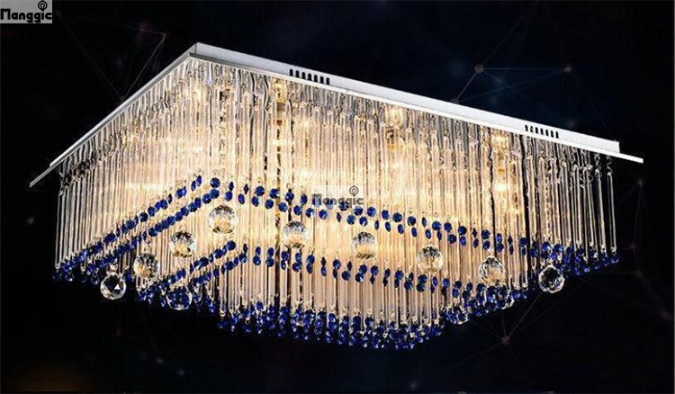 2015 new modern luxury led crystal ceiling light living room lamp dining bedroom lamps rectangular