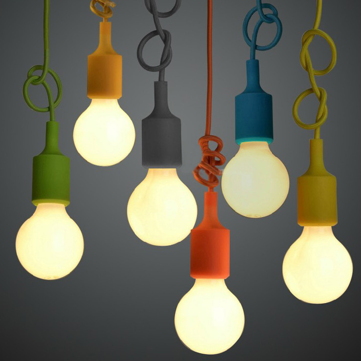 2016 colorful e27 socket pendant light suspension drop lamp modern vintage edison bulbs bar restaurant muuto bulbs not included