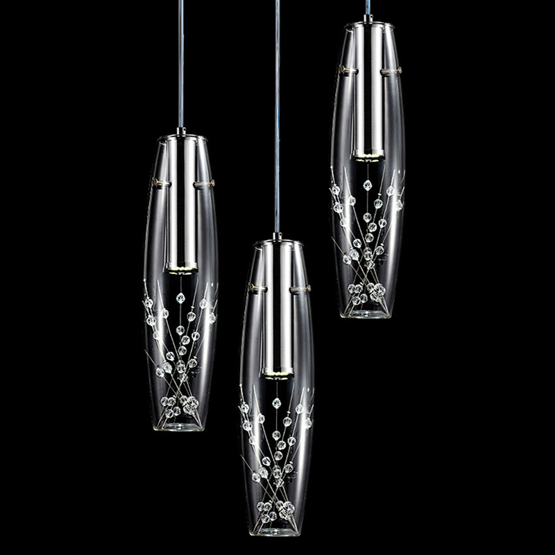 3 heads led pendant lights indoor lights crystal lighting for living room pendant lamp