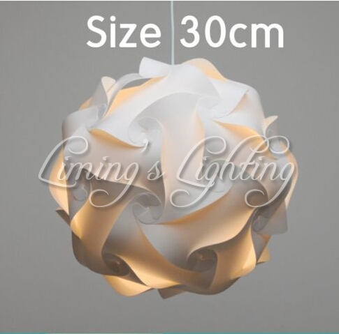 300mm modern contemporary diy elements iq jigsaw puzzle ze lamp shade ceiling pendant lamp ball light lighting 110-240v