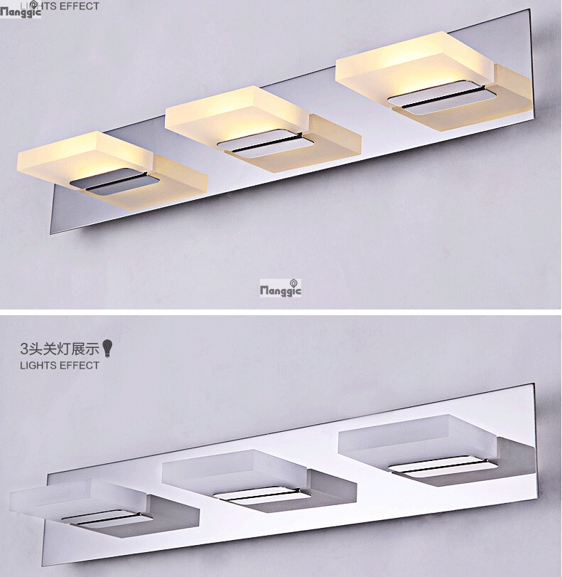 30w led waterproof bathroom mirror vanity lights 5 light fixture minimalist ac110-240v wall lamps rohs/ce