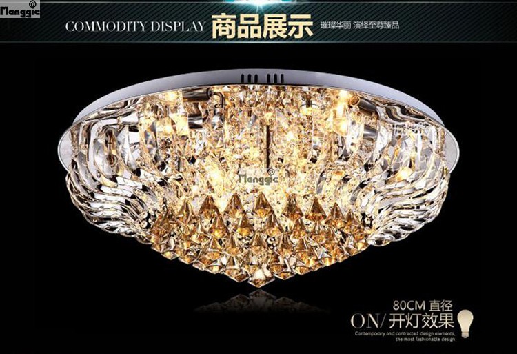 45cm high-quality modern fashion living room crystal ceiling light k9 luxury crystal lamps shk258-450