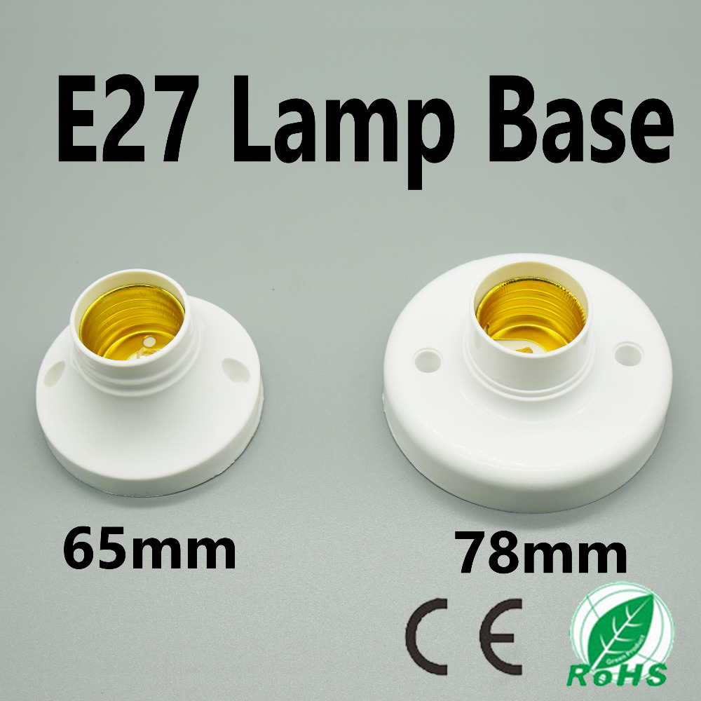 5x e27 lamp base screw round flame retardant pbt lamp holder e27 wall fitting socket e27 led bulb lamp aging test bracket