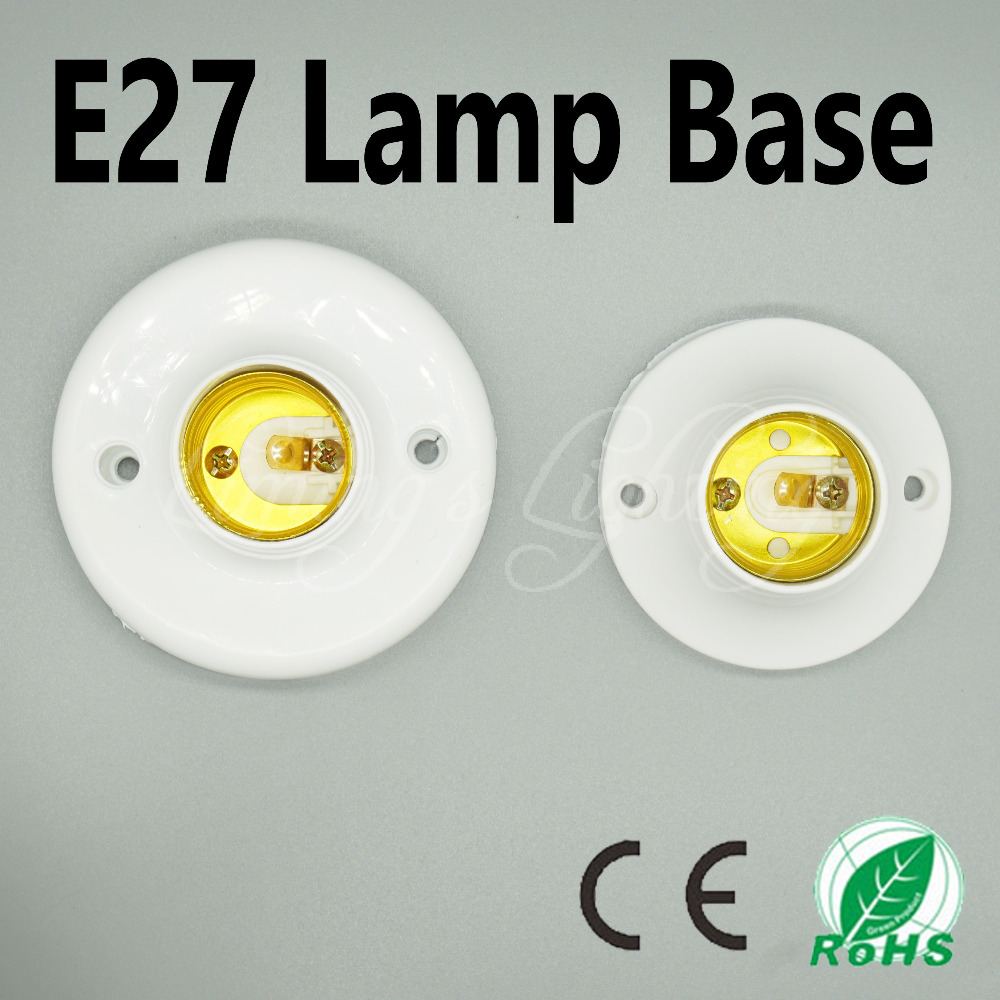 5x e27 lamp base screw round flame retardant pbt lamp holder e27 wall fitting socket e27 led bulb lamp aging test bracket