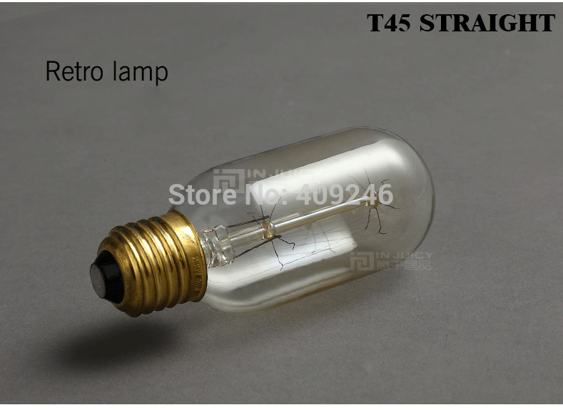 ac110v 220v 10pcs t45 circle marconi smoked light bulb lamp vintage edison reproduction 40 watt 60 watt clear glass e27 ac220v