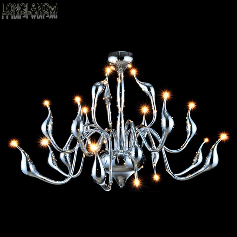 art deco european candle crystal led swan chandeliers bedroom living room modern decoration g4 18 lighting