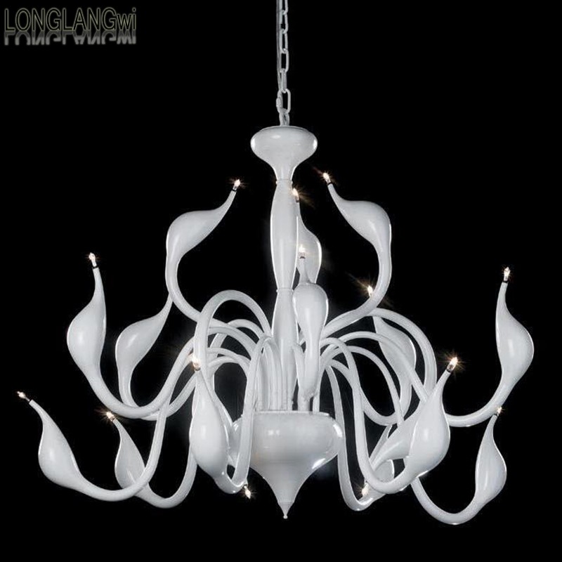 art deco european candle crystal led swan chandeliers bedroom living room modern decoration g4 18 lighting