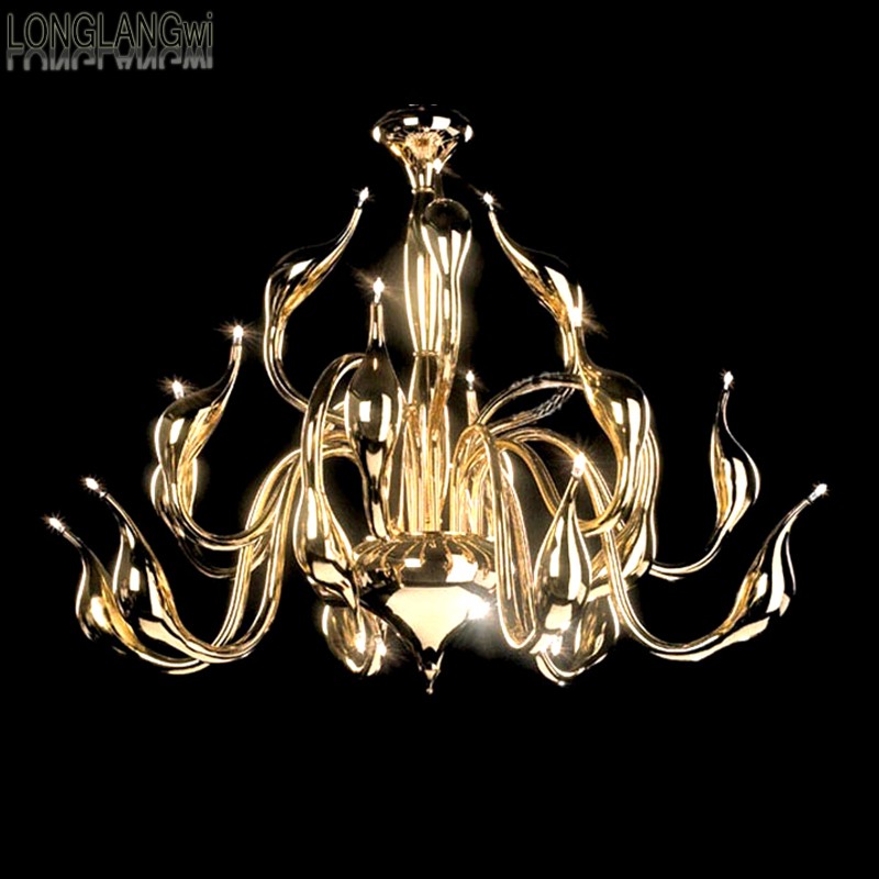 art deco european candle crystal led swan chandeliers bedroom living room modern decoration g4 18 lighting